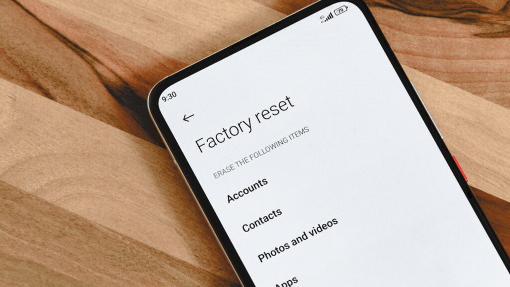 Android tālruni uz rūpnīcas iestatījumiem